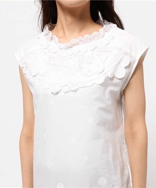 BEAMS BOY(ビームスボーイ)の「TORI-TO / スモッグ ノースリーブ シャツ(シャツ/ブラウス・レディース・ホワイト/ホワイト系その他・ONE SIZE)」の11枚目の写真