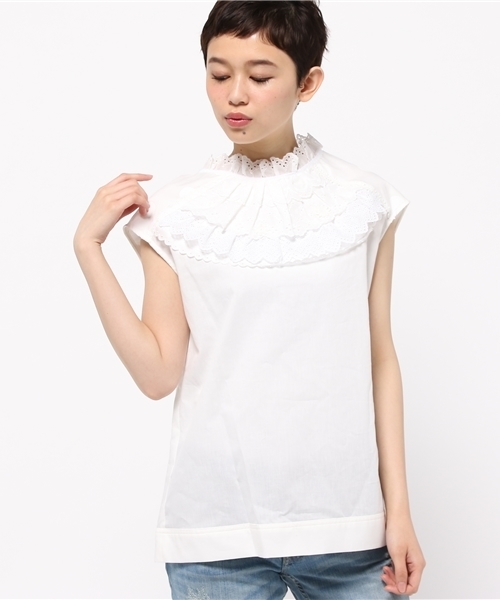 BEAMS BOY(ビームスボーイ)の「TORI-TO / スモッグ ノースリーブ シャツ(シャツ/ブラウス・レディース・ホワイト/ホワイト系その他・ONE SIZE)」の19枚目の写真