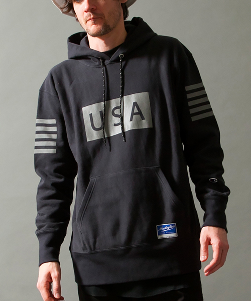 MONKEY TIME（モンキータイム）の「＜monkey time × Champion＞ ∴ RW/HOOD ref/パーカー ◆（パーカー・メンズ・ホワイト/ブラック・SMALL/LARGE/MEDIUM）」の10枚目の写真