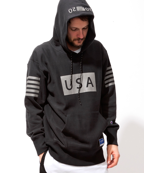 MONKEY TIME（モンキータイム）の「＜monkey time × Champion＞ ∴ RW/HOOD ref/パーカー ◆（パーカー・メンズ・ホワイト/ブラック・SMALL/LARGE/MEDIUM）」の17枚目の写真