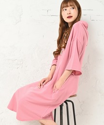 ElegChic（エレグシック）の「TC裏毛 七分袖 パーカーワンピーズ（ルームウェア/パジャマ）」