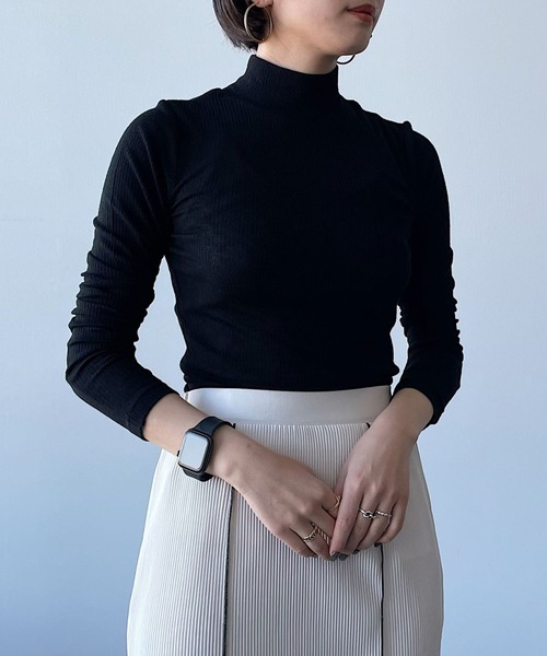 PAGEBOY(ページボーイ)の「シアーテレコタートル(Tシャツ/カットソー・レディース・コーラルピンク/グリーン/ブラック/オフホワイト・FREE)」の3枚目の写真