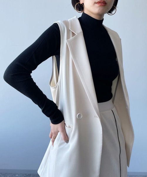 PAGEBOY(ページボーイ)の「シアーテレコタートル(Tシャツ/カットソー・レディース・コーラルピンク/グリーン/ブラック/オフホワイト・FREE)」の8枚目の写真