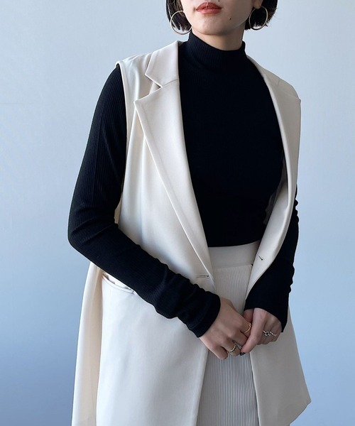 PAGEBOY(ページボーイ)の「シアーテレコタートル(Tシャツ/カットソー・レディース・コーラルピンク/グリーン/ブラック/オフホワイト・FREE)」の9枚目の写真