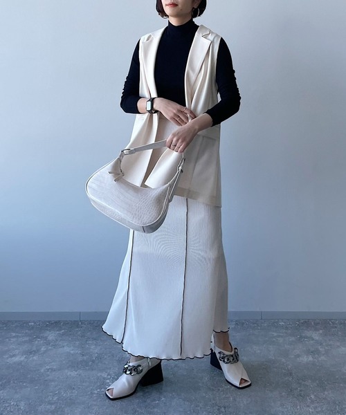 PAGEBOY(ページボーイ)の「シアーテレコタートル(Tシャツ/カットソー・レディース・コーラルピンク/グリーン/ブラック/オフホワイト・FREE)」の10枚目の写真