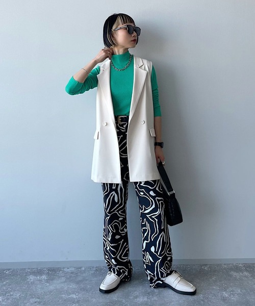 PAGEBOY(ページボーイ)の「シアーテレコタートル(Tシャツ/カットソー・レディース・コーラルピンク/グリーン/ブラック/オフホワイト・FREE)」の17枚目の写真