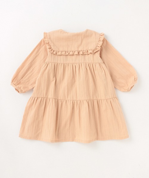 petit main（プティマイン）の「衿つきティアードワンピース（ワンピース・キッズ・オフホワイト/オレンジ/ライトグリーン・80ｃｍ/90cm/110cm/100cm/120cm/130cm）」の10枚目の写真