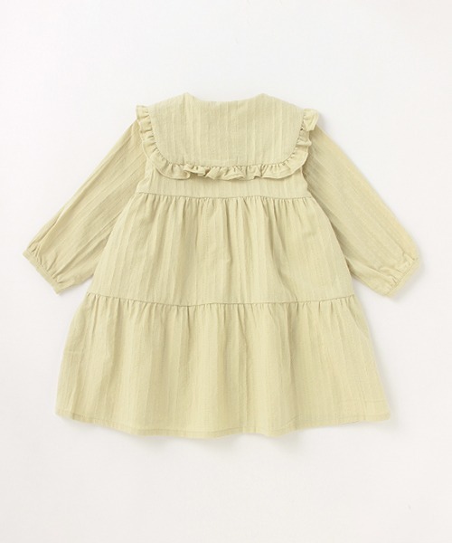 petit main（プティマイン）の「衿つきティアードワンピース（ワンピース・キッズ・オフホワイト/オレンジ/ライトグリーン・80ｃｍ/90cm/110cm/100cm/120cm/130cm）」の11枚目の写真