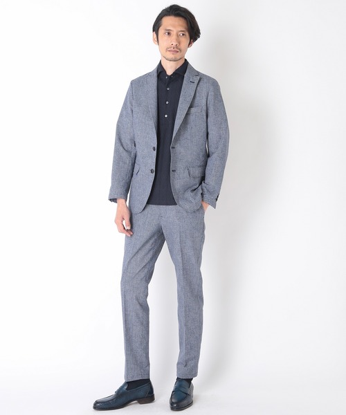 CROWDED CLOSET（クラウデッドクローゼット）の「リンクスヘリンボーン柄ポロシャツ（ポロシャツ・メンズ・ベージュ/ネイビー/ホワイト・02/03/04）」の14枚目の写真