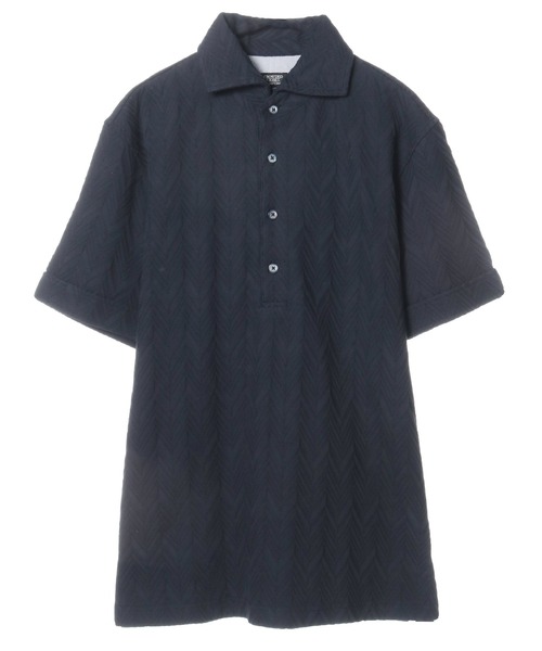 CROWDED CLOSET（クラウデッドクローゼット）の「リンクスヘリンボーン柄ポロシャツ（ポロシャツ・メンズ・ベージュ/ネイビー/ホワイト・02/03/04）」の17枚目の写真