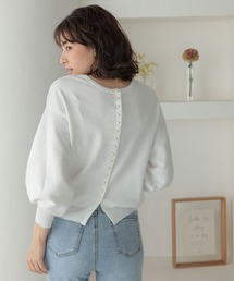 2wayパールボタンカーディガン