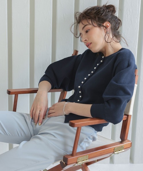 DONOBAN（ドノバン）の「2wayパールボタンカーディガン（カーディガン/ボレロ・レディース・ホワイト/グレー/ブラック系その他・F）」の18枚目の写真