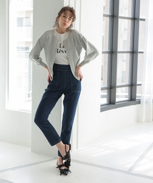 DONOBAN（ドノバン）の「2wayパールボタンカーディガン（カーディガン/ボレロ・レディース・ホワイト/グレー/ブラック系その他・F）」の13枚目の写真