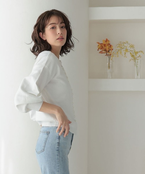 DONOBAN（ドノバン）の「2wayパールボタンカーディガン（カーディガン/ボレロ・レディース・ホワイト/グレー/ブラック系その他・F）」の9枚目の写真