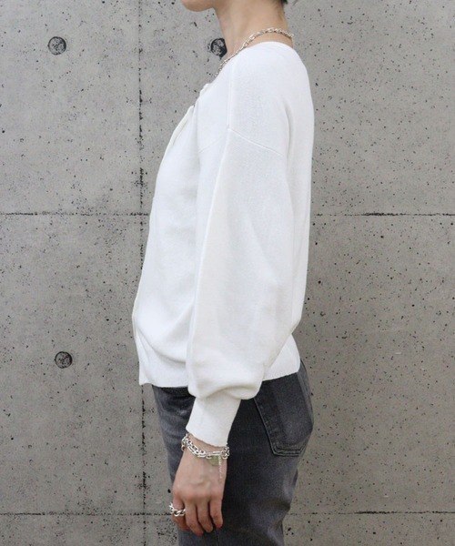 DONOBAN（ドノバン）の「2wayパールボタンカーディガン（カーディガン/ボレロ・レディース・ホワイト/グレー/ブラック系その他・F）」の22枚目の写真