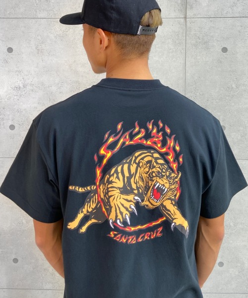 SANTA CRUZ（サンタクルーズ）の「【ムラサキスポーツ別注】SANTACRUZ/サンタクルーズ ルーズシルエット バックプリントTシャツ 502221416（Tシャツ/カットソー・メンズ・ブラック/ホワイト・M/XL/XXL/L）」の6枚目の写真