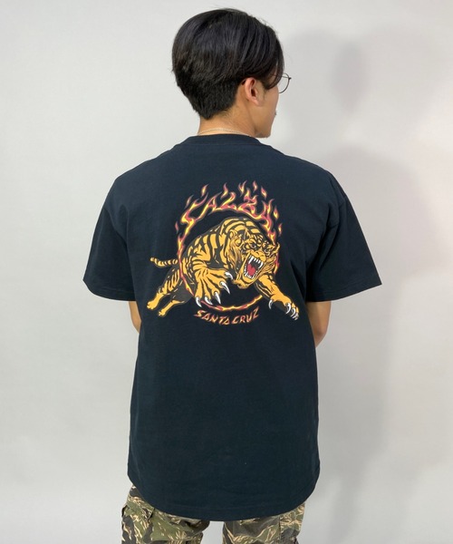 SANTA CRUZ（サンタクルーズ）の「【ムラサキスポーツ別注】SANTACRUZ/サンタクルーズ ルーズシルエット バックプリントTシャツ 502221416（Tシャツ/カットソー・メンズ・ブラック/ホワイト・M/XL/XXL/L）」の13枚目の写真