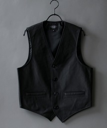 SITRY(Vg[)Real leather Cowhide tailored vest/AU[ v e[[h xXg(xXg)