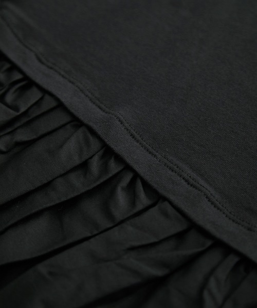 ROPE' PICNIC（ロペピクニック）の「【リンクコーデ】バックギャザー切替チュニックトップス（Tシャツ/カットソー・レディース・ホワイト/ブラック/カーキ/グレー系その他・38）」の5枚目の写真