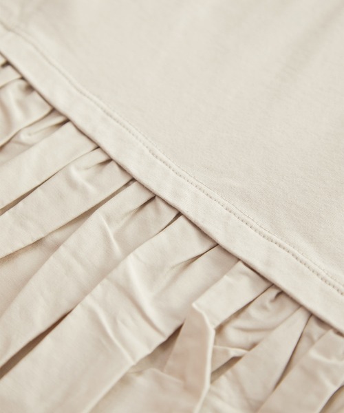 ROPE' PICNIC（ロペピクニック）の「【リンクコーデ】バックギャザー切替チュニックトップス（Tシャツ/カットソー・レディース・ホワイト/ブラック/カーキ/グレー系その他・38）」の7枚目の写真