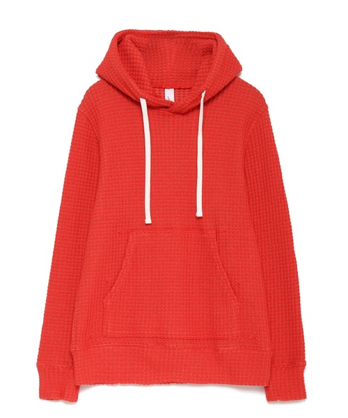 SEAGREEN（シーグリーン）の「SEAGREEN(シーグリーン) BIG WAFFLE HOODIE（パーカー・メンズ・ベージュ/ネイビー/アイボリー/ロイヤルブルー/レッド/イエロー/オリーブ/サックスブルー・2/4/3/1）」の8枚目の写真