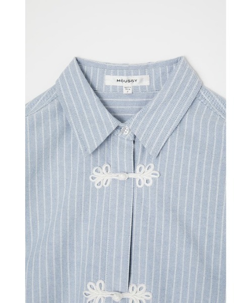 MOUSSY（マウジー）の「CHINA BUTTON STRIPE シャツ（シャツ
