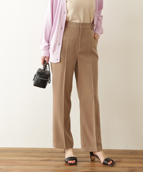 N.（N. Natural Beauty Basic）（エヌエヌナチュラルビューティーベーシック）の「◆センタープレスストレートパンツ（その他パンツ・レディース・ベージュ/イエロー・MEDIUM）」の3枚目の写真