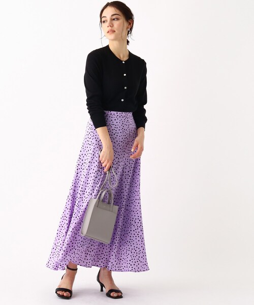 OPAQUE.CLIP（オペークドットクリップ）の「◆クルーネックカーディガン【エクストラファインオーガニックコットン】（カーディガン/ボレロ・レディース・ブラック/ホワイト系その他3/グリーン/ホワイト系その他6/ブルー・38/40）」の12枚目の写真