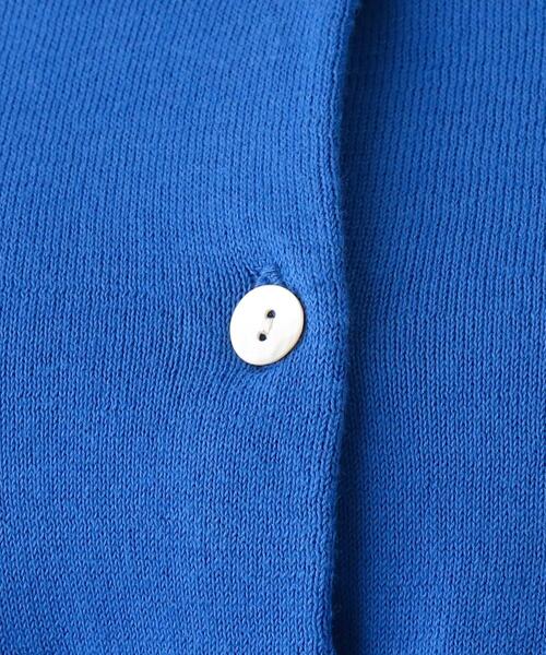 OPAQUE.CLIP（オペークドットクリップ）の「◆クルーネックカーディガン【エクストラファインオーガニックコットン】（カーディガン/ボレロ・レディース・ブラック/ホワイト系その他3/グリーン/ホワイト系その他6/ブルー・38/40）」の16枚目の写真