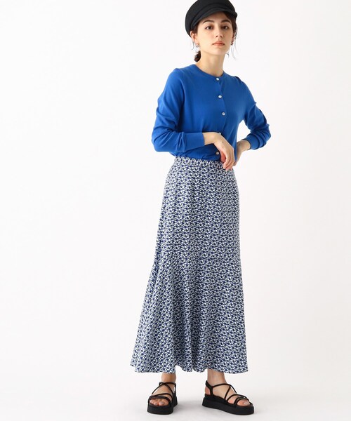 OPAQUE.CLIP（オペークドットクリップ）の「◆クルーネックカーディガン【エクストラファインオーガニックコットン】（カーディガン/ボレロ・レディース・ブラック/ホワイト系その他3/グリーン/ホワイト系その他6/ブルー・38/40）」の17枚目の写真