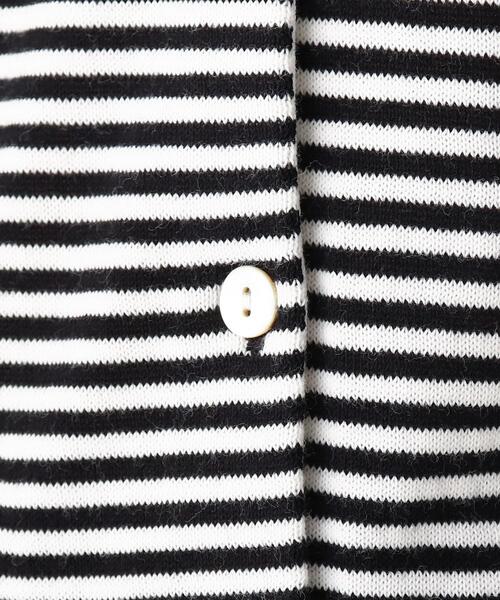 OPAQUE.CLIP（オペークドットクリップ）の「◆クルーネックカーディガン【エクストラファインオーガニックコットン】（カーディガン/ボレロ・レディース・ブラック/ホワイト系その他3/グリーン/ホワイト系その他6/ブルー・38/40）」の20枚目の写真