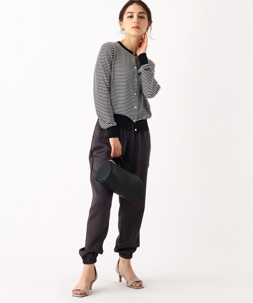 OPAQUE.CLIP（オペークドットクリップ）の「◆クルーネックカーディガン【エクストラファインオーガニックコットン】（カーディガン/ボレロ・レディース・ブラック/ホワイト系その他3/グリーン/ホワイト系その他6/ブルー・38/40）」の21枚目の写真