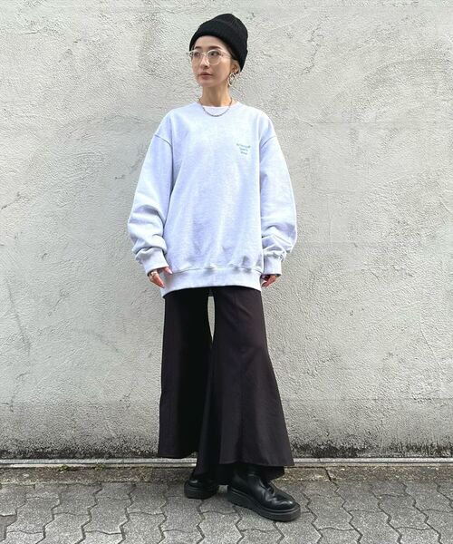 WHITELAND(ホワイトランド)の「WHITELAND/ホワイトランド/CREW SWEAT/クルーネック スウェット(スウェット・メンズ・ダークグリーン/オートミール・FREE)」の6枚目の写真