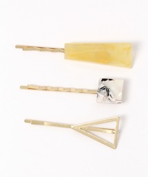 LAKOLE | 変形スクエアピン3点SET / 276491(ヘアピン)