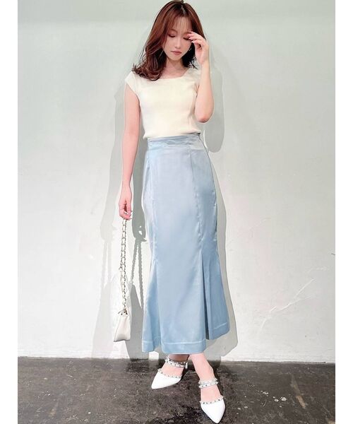 RESEXXY（リゼクシー）の「バックレースアップマーメイドスカート（スカート・レディース・オレンジ/ブルー/ラベンダー・FREE）」の4枚目の写真