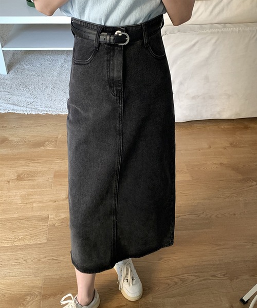 韓国風ロング丈デニムスカート デニムスカート Aimoha アイモハ のファッション通販 Zozotown