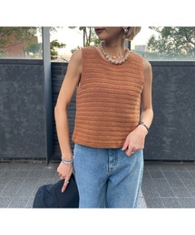 crochet knit vest（クロシェニットベスト）