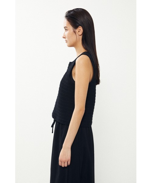 BLACK BY MOUSSY（ブラックバイマウジー）の「crochet knit vest（クロシェニットベスト）（ベスト・レディース・ホワイト/ブラック/ブラウン・FREE）」の5枚目の写真