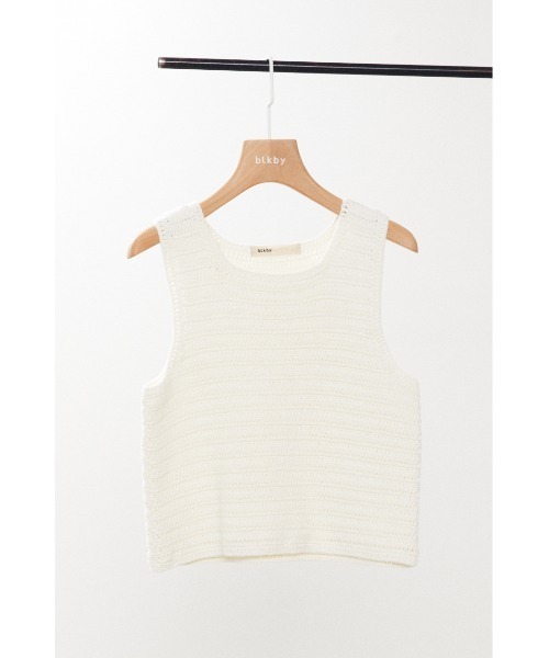 BLACK BY MOUSSY（ブラックバイマウジー）の「crochet knit vest（クロシェニットベスト）（ベスト・レディース・ホワイト/ブラック/ブラウン・FREE）」の18枚目の写真