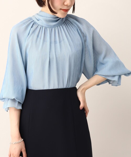 UNTITLED（アンタイトル）の「◆【STORY掲載】ヨーリューストライプブラウス（シャツ/ブラウス・レディース・ベージュ系その他6/ブルー系2/ベージュ系その他2・44/02/04/00/48）」の17枚目の写真