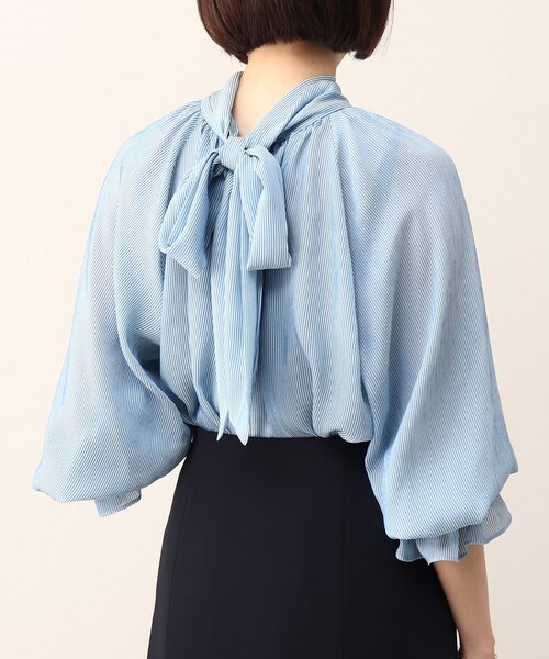 UNTITLED（アンタイトル）の「◆【STORY掲載】ヨーリューストライプブラウス（シャツ/ブラウス・レディース・ベージュ系その他6/ブルー系2/ベージュ系その他2・44/02/04/00/48）」の5枚目の写真