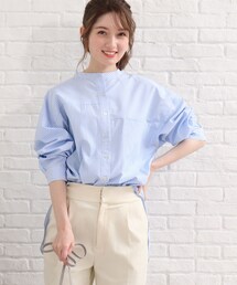 SHOO・LA・RUE | 切替ストライプビッグシャツ(シャツ/ブラウス)