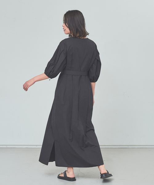 margaux（マルゴー）の「【MARGAUX】タックスリーブワンピース（ワンピース・レディース・ブルー/ブラック/レッド・フリー）」の6枚目の写真