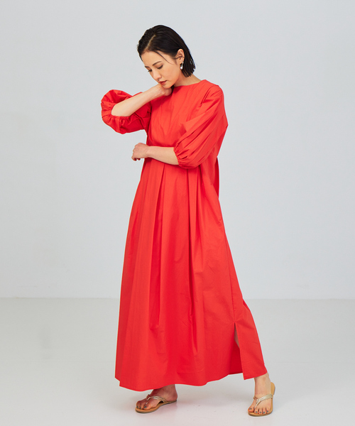 margaux（マルゴー）の「【MARGAUX】タックスリーブワンピース（ワンピース・レディース・ブルー/ブラック/レッド・フリー）」の8枚目の写真