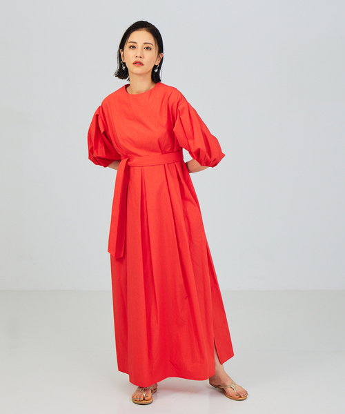 margaux（マルゴー）の「【MARGAUX】タックスリーブワンピース（ワンピース・レディース・ブルー/ブラック/レッド・フリー）」の9枚目の写真