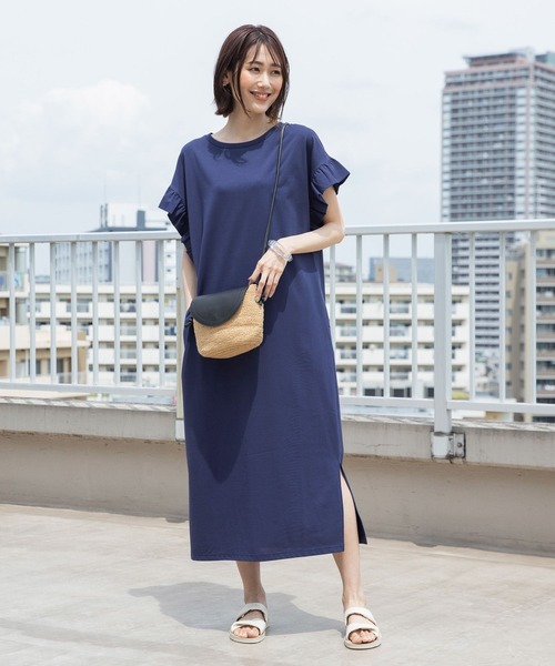 GLOBAL WORK（グローバルワーク）の「袖フリルカットワンピース/273083