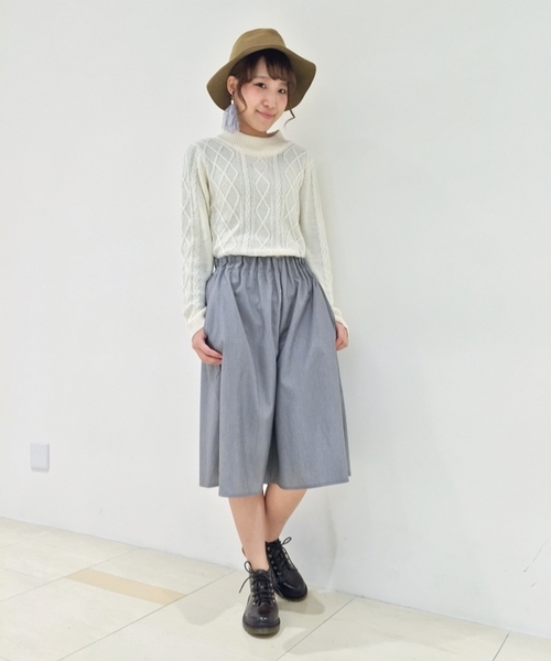 Kastane(カスタネ)の「【Kastane】Wタックガウチョパンツ(その他パンツ・レディース・グレー/カーキ/ベージュ・FREE)」の5枚目の写真