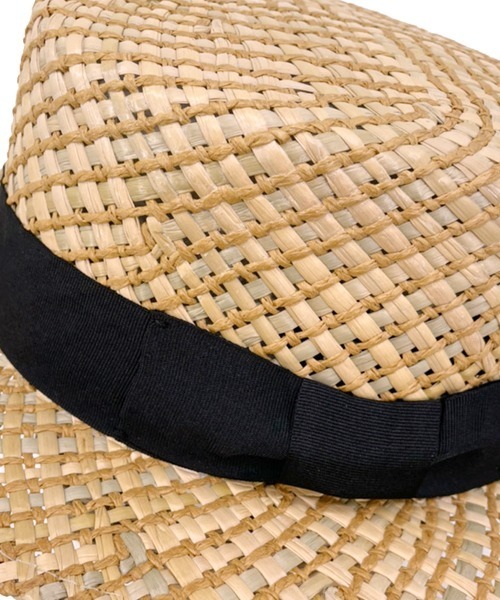 polcadot（ポルカドット）の「GAMA BOATER HAT／ガマ草 カンカン帽（ハット・レディース・アイボリー/ブラック・FREE）」の15枚目の写真