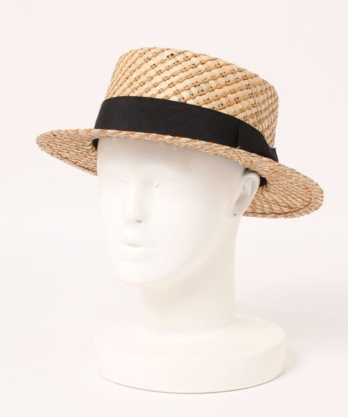 polcadot（ポルカドット）の「GAMA BOATER HAT／ガマ草 カンカン帽（ハット・レディース・アイボリー/ブラック・FREE）」の19枚目の写真