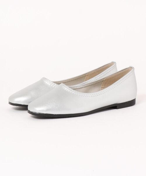 Balancoire（ブランコアール）の「【Made In Japan】やわらかアッパー フラット軽量パンプス（パンプス・レディース・ピンクベージュ/ブルー/シルバー/ブラック/ライトグレー/ボルドー/キャメル/ダークベージュ・24.0cm/23.5cm/23.0cm/22.5cm/24.5cm）」の8枚目の写真